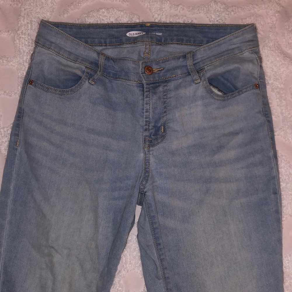 Old Navy Full Length Super Skinny Light Wash Jeans